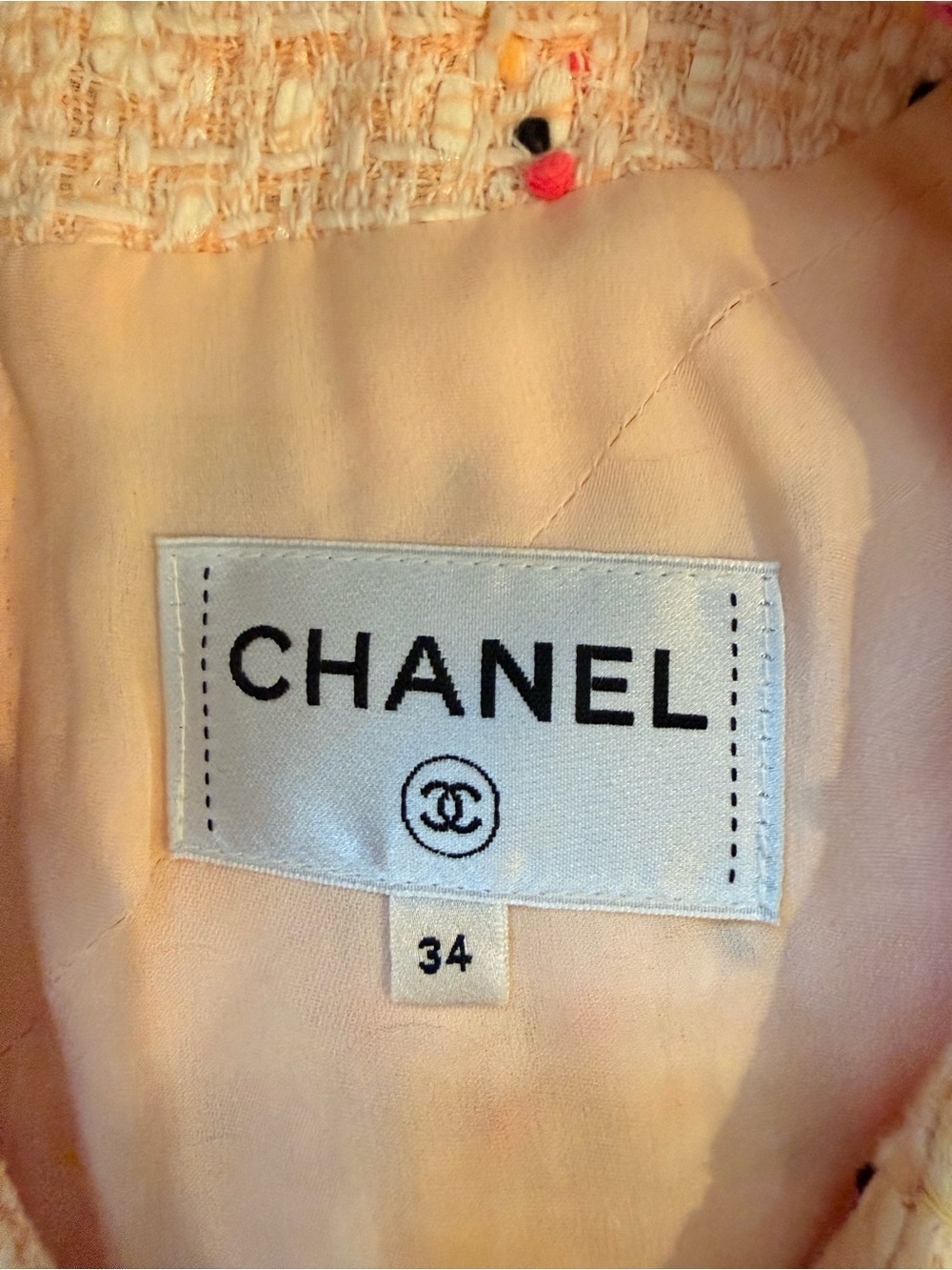 CHANEL Tweed Shift Dress with Multicolor Speckle - Picture 4 of 5